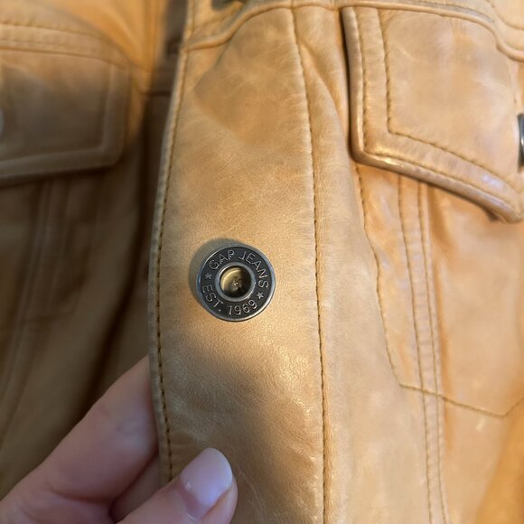 Gap Vintage Classic Leather Jacket (Size M) - Picture 5 of 10